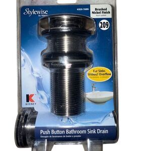 Stylewise Bathroom Sink Drain Silver Finish